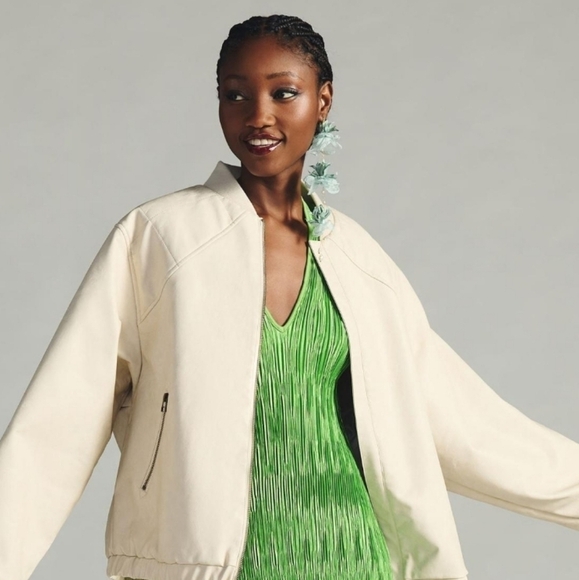 Pilcro Faux Leather Bomber Jacket XXS Flaw - Picture 1 of 14